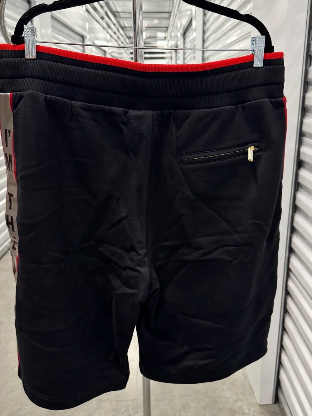 Dolce & Gabbana Black Shorts with Red Trim and Side Logo